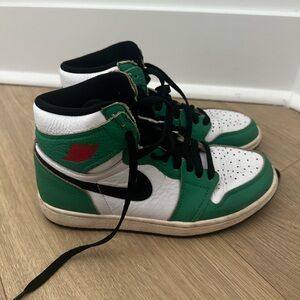 Nike Green and White High-Top Sneakers Air Jordan’s